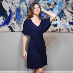 Three Dots Navy, Soft, Swingy, Sweet Dress